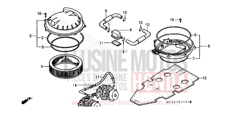 LUFTFILTER von Pan-European ABS SPARKLING SILVER METALLIC (NH295D) von 1994